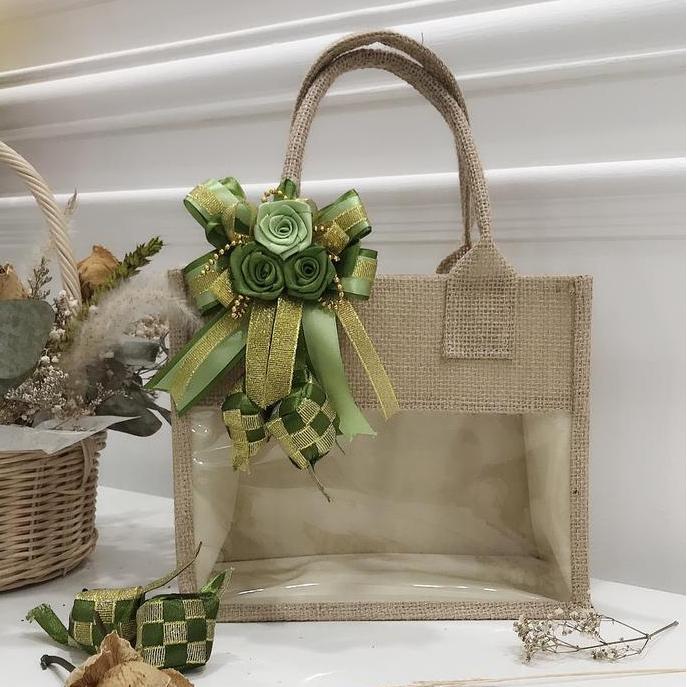 Tas karung goni hampers packaging lebaran idul fitri estetik aesthetic