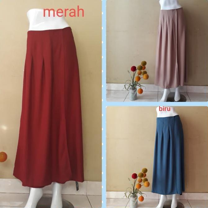 Celana Kulot Stretch Wanita Rok Celana Kulot Muslimah