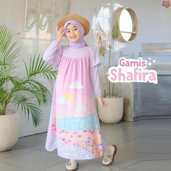 TERBARU Gamis Shafira Anak Perempuan 1 - 12 Tahun Muslim Baju Remaja Wanita
