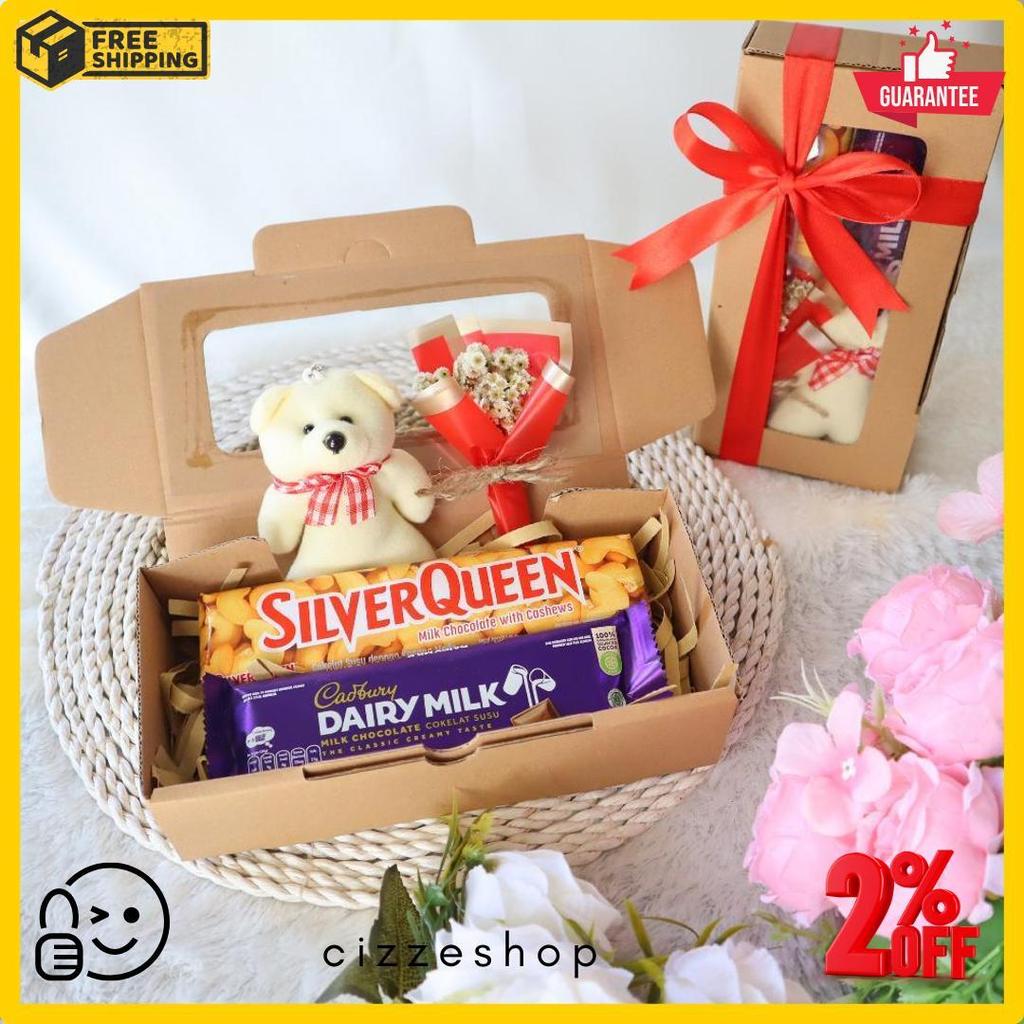 Mini Hampers Coklat | Souvenir Valentine | Kado Wisuda Sempro | Hadiah Snack Cowok Cewek