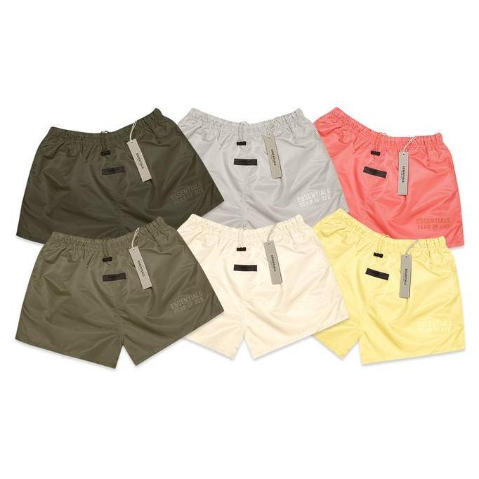Pilihan Teratas- Fog Essentials Velvet Text Running Nylon Shorts