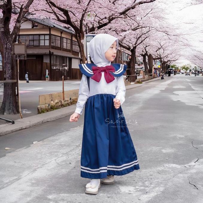 SAOIRSE'S Sailormoon II - Seragam Anak TK/PAUD Seifuku Sekolah Jepang Perempuan Gamis Dress Panjang 
