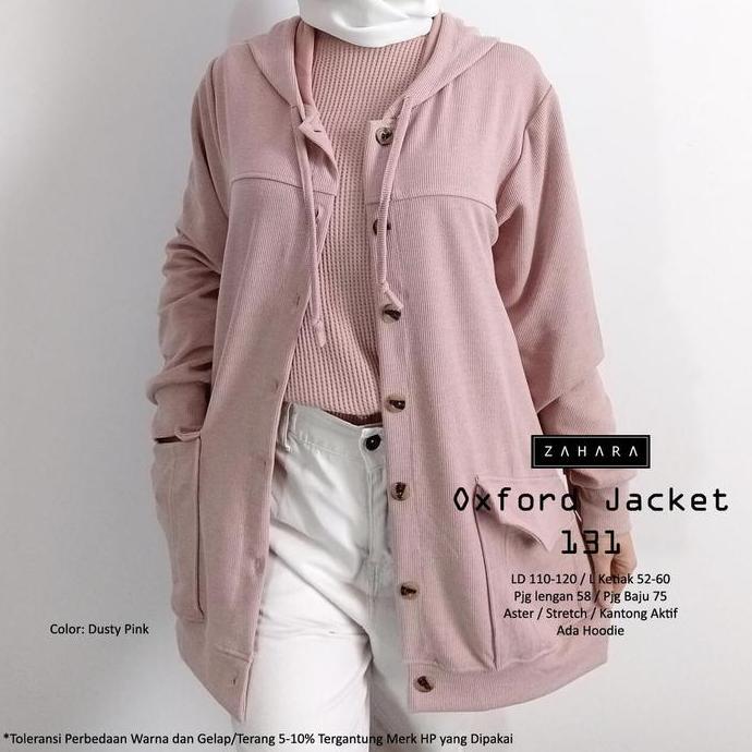 Limited Jaket Hodie Wanita Oxford Jacket Mat Kaos Polos Tebal Melar Adem Ori