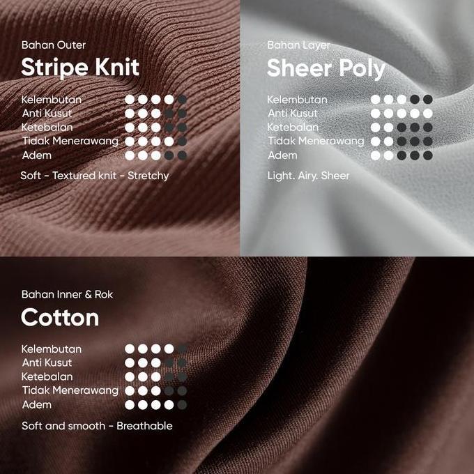 JILBRAVE Ariana Dress Gamis 3-in-1 Daily Casual Feminine Korean Style (TERBAIK) (TERBARU) (TERMURAH)