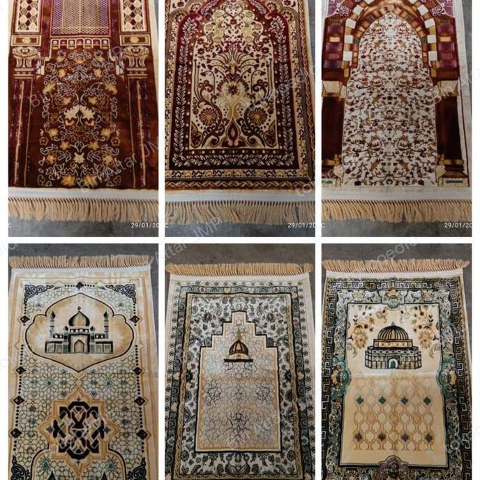 FREE ONGKIR SAJADAH JUMBO TEBAL TURKI / SAJADAH IMAM MOTIF KA'BAH BULU