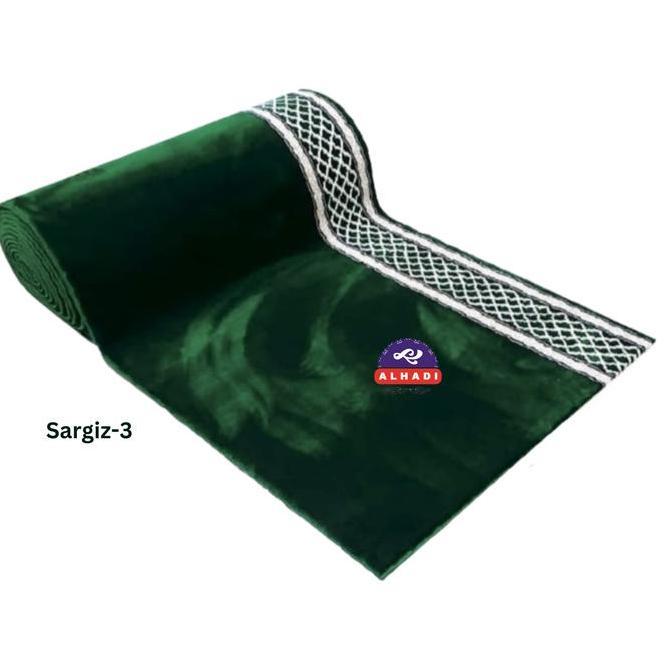 Alhadi Karpet Masjid SARGIZ METERAN Ukuran 100 x 120cm Tebal 18mm Sajadah Mushola Turki (TERBAIK) (T