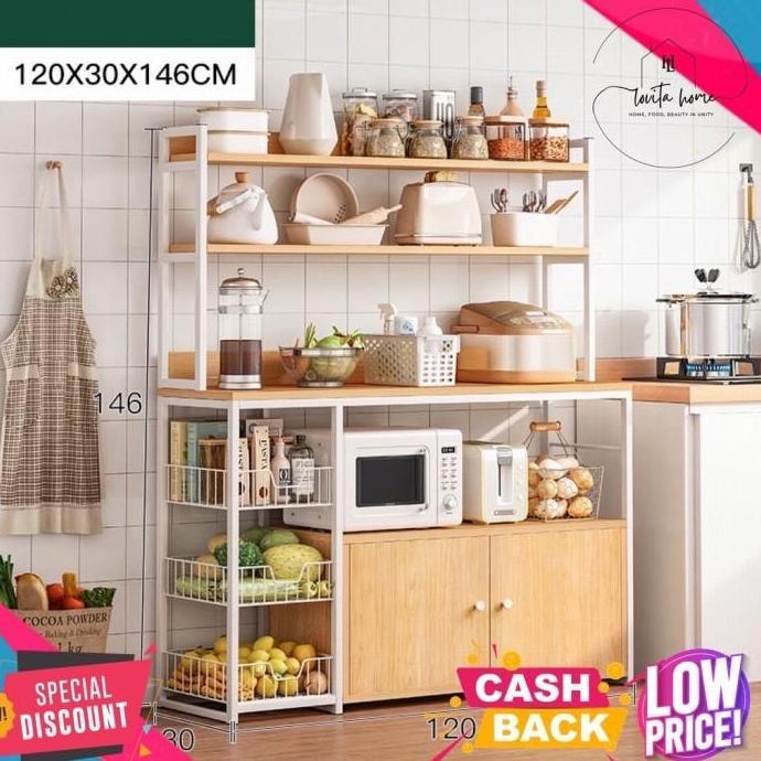 Thebest- Rak Dapur Susun Minimalis / Rak Oven Microwave / Rak Serbaguna Besar