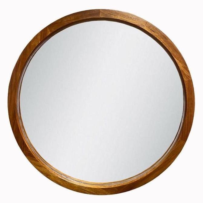 Aesthetic Mirror, cermin dinding bulat, cermin gantung kayu jati asli, jati jepara
