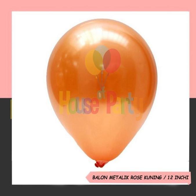 Thebest- Balon Metalik Orange 12 inch / Metalic Balon / Balon Orange / balon