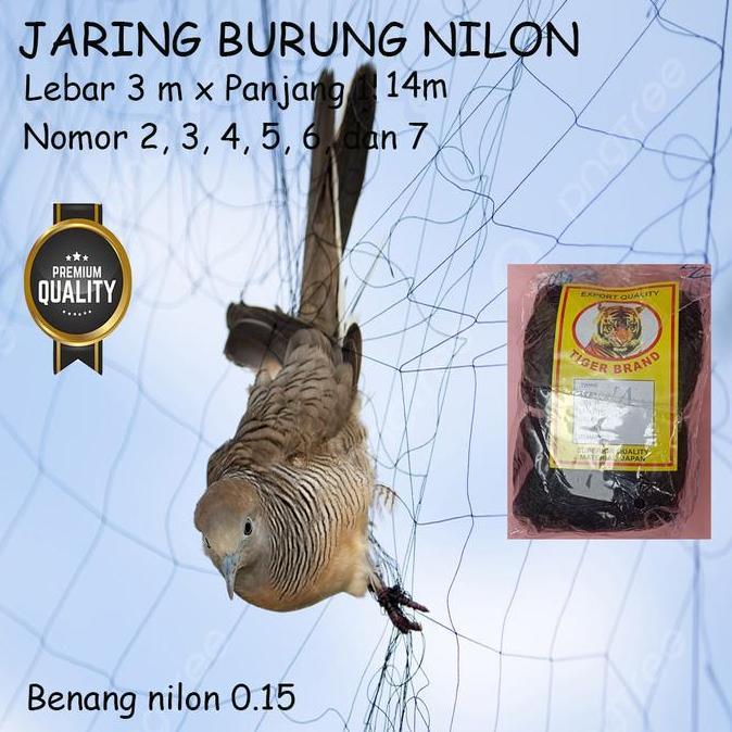 Jaring Burung Nilon / Bir Net Nilon tersedia No 2,3,4,5,6,7 [request ukuran]