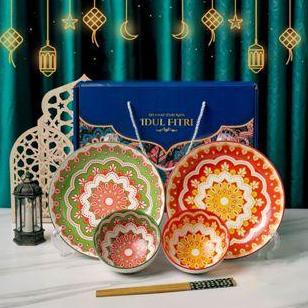 [HAMPERS MANGKOK SET BESAR] Mangkok Souvenir Hampers Keramik Japanese Style / Mangkuk Lebaran / Hamp