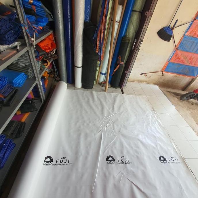 terpal plastik a12 putih-putih tebel