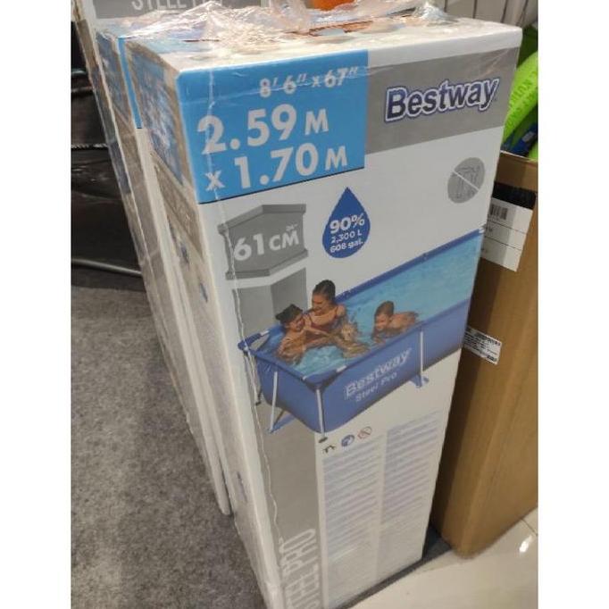 KOLAM RENANG BESTWAY BESAR KOTAK 56403 ANAK JUMBO PORTABLE PLASTIK KELUARGA OUTDOOR FAMILY