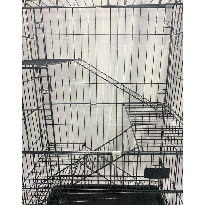 Kandang Kucing Jumbo Tingkat 5 Roda Ukuran L 150x60x42 CM