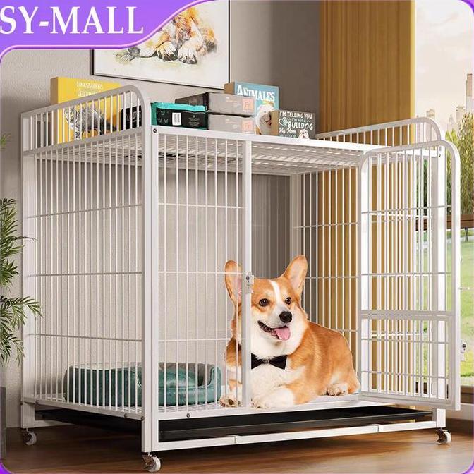 Kandang Hewan Peliharaan Stainless Steel Kandang Anjing Kandang Berongga Ekstra Tebal