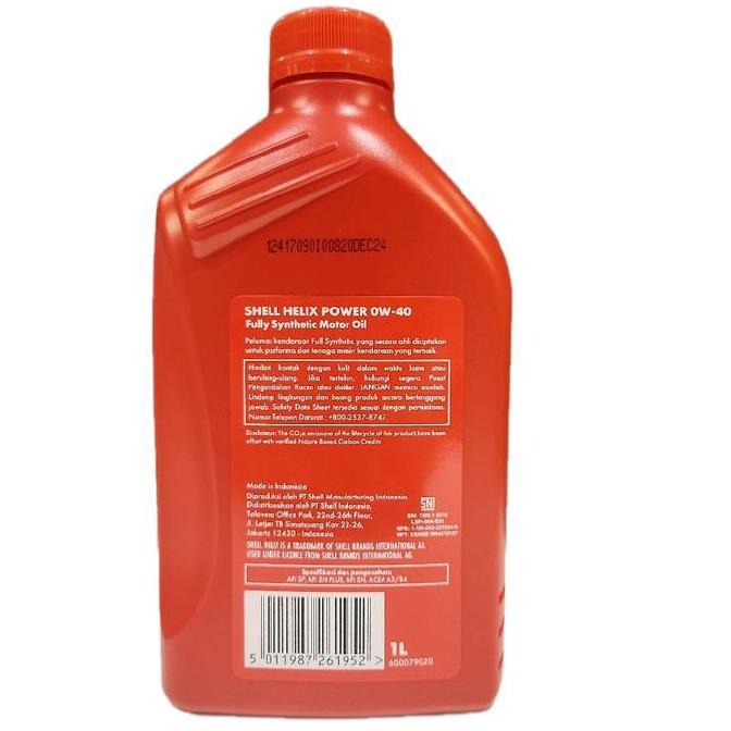 Oli Mobil Shell Helix Power 0W-40 KEMASAN 1 LITER (TERBAIK) (TERBARU) (TERMURAH)