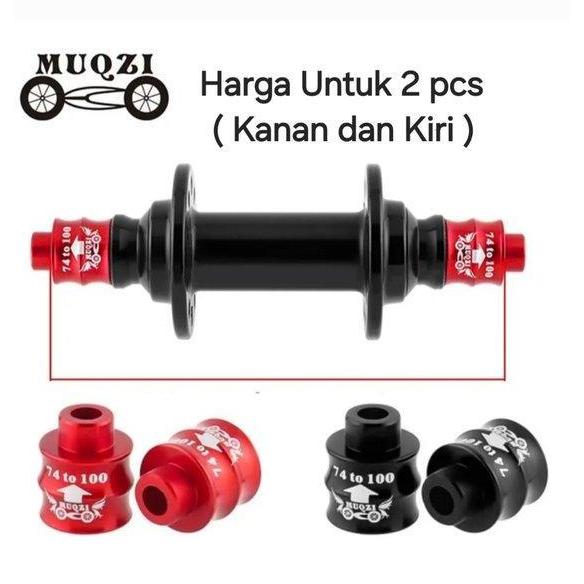Muqzi Adaptor Hub Depan Sepeda 74mm Ke 100mm  Converter Extension Sambungan Hub Sepeda