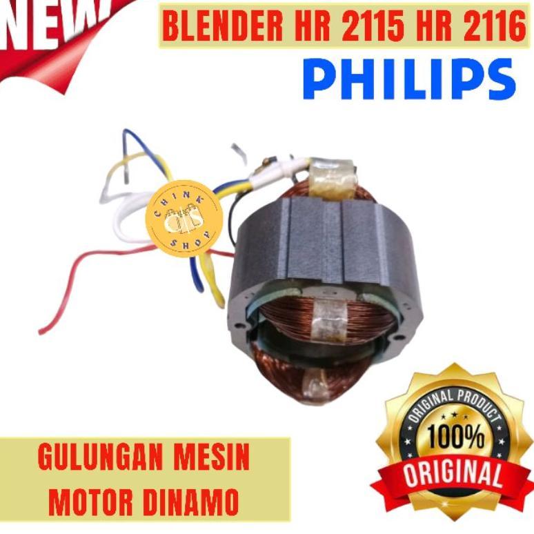 STATOR GULUNGAN MESIN MOTOR BODY ROTOR PHILIPS BLENDER HR2115 HR2116 HR 2115 2116 ORIGINAL
