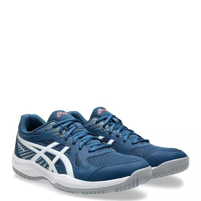 Sepatu Pria Asics Upcourt 6 Badminton/Volleyball/Tennis/Padel shoes Mako Blue White 1071A104.402 (TE