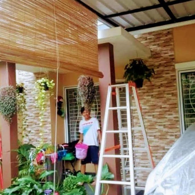 kerey/tirai out door kulit sawit ukuran 1x2