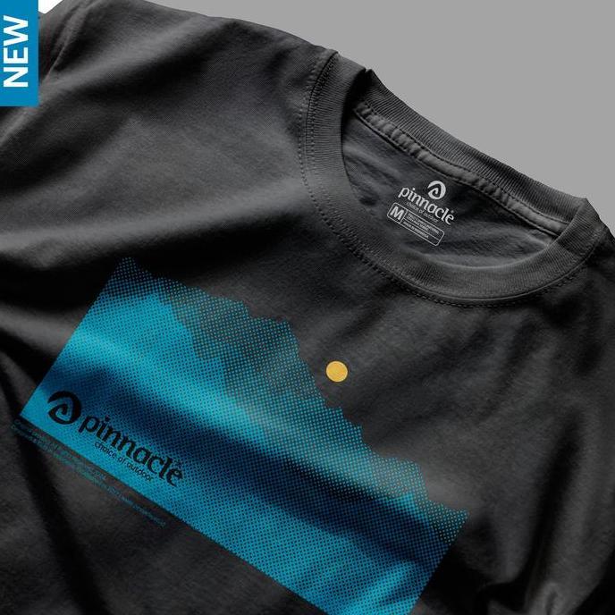 Pinnacle Pro Official T-Shirt Mountain Raster - Black (TERBAIK) (TERBARU) (TERMURAH)