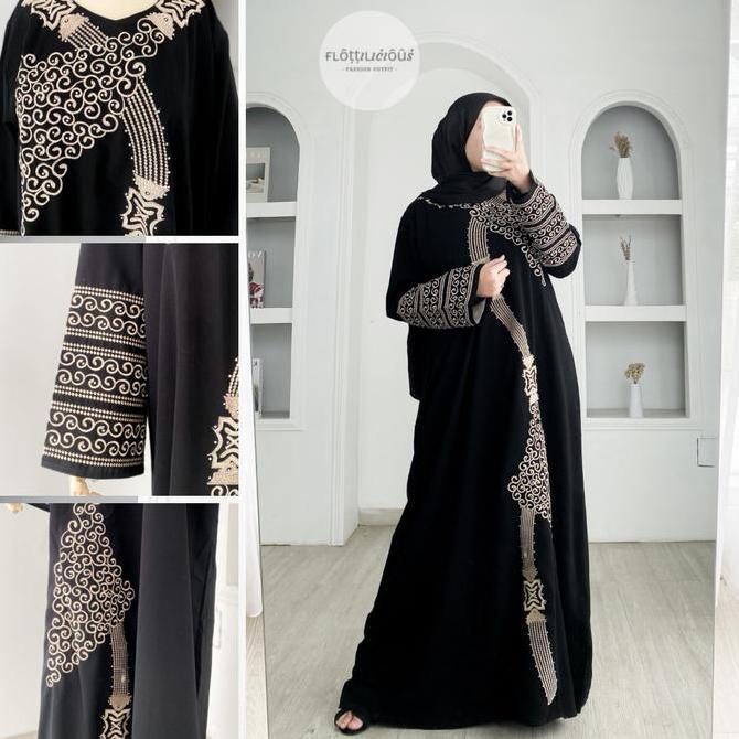 Murah Abaya Syifa - Flottilicious / Gamis Lebaran / Abaya Brokat / Abaya Wanita / Dress Muslim / Kaf