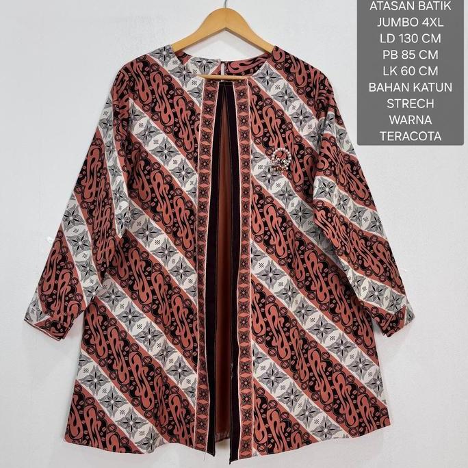 Sale Atasan Batik Jumbo Ld 130 Cm Model Outer Kekinian - Emily Blouse