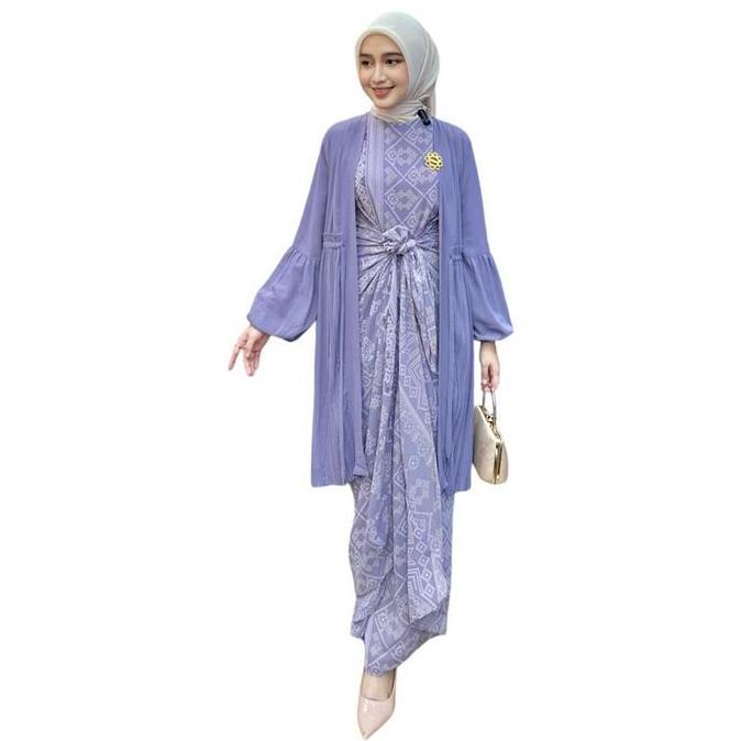 Grosir Lavender Dress Kaftan Gies Butik | Kaftan Gamis Gies Butik Cantik Dan Kekinian Formal Muslim 