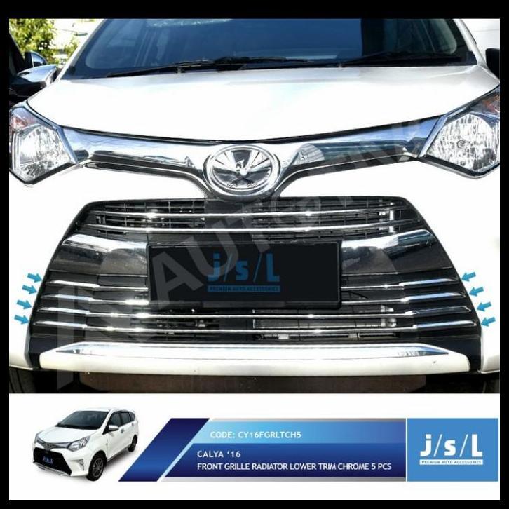 TERMURAH GRILL DEPAN LIST GRILL LOWER TRIM MOBIL CALYA CHROME 