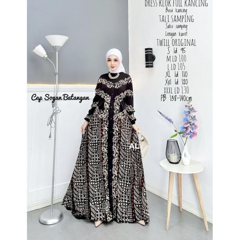 Arrival Gamis Cap Sogan Batangan Gamis Twill Ori Alena Batik .