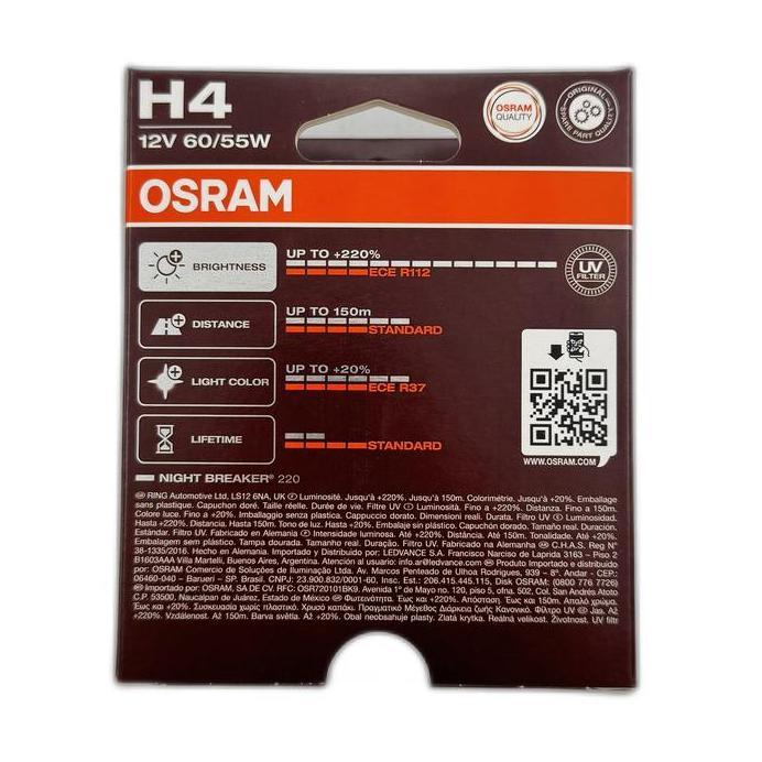 Osram H4 60/55W NBR / NB200 / NBR200 / NIGHT BREAKER 200