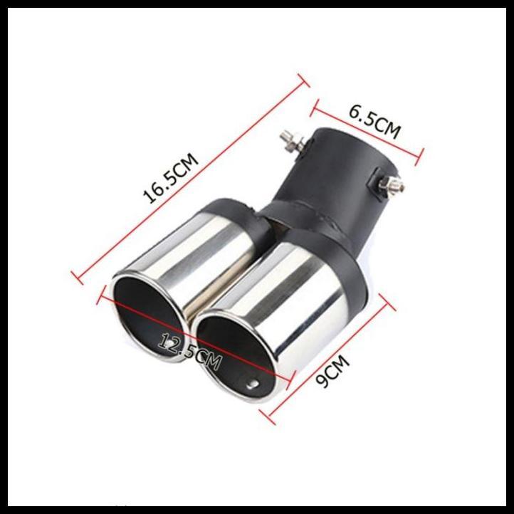 BEST DEAL MUFFLER UJUNG KNALPOT RACING 2 LUBANG STAINLESS MOBIL KARIMUN WAGON-R 