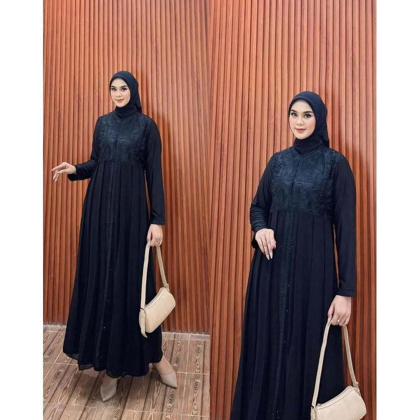 Murah Galeri Sicantik - Cod - Gamis Abaya Hitam Tali Pinggang Terbaru