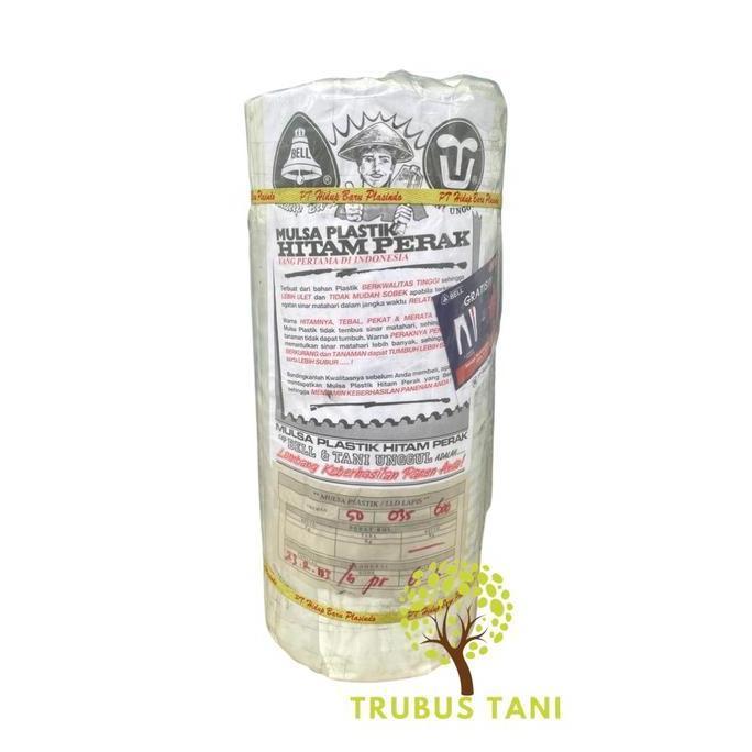 Mulsa BELL 1 Roll 1Kg - lebar 100cm - Plastik Mulsa Hitam Perak Mulsa Silver Plastik Pertanian