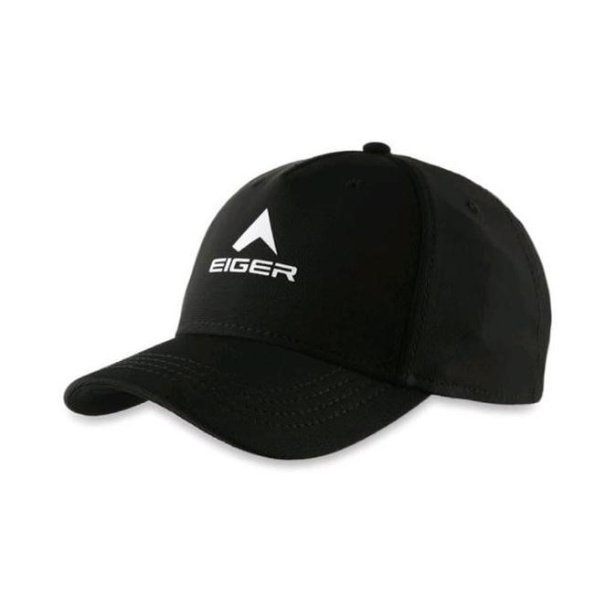 Topi Pria Eiger T557 Baseball Cap Black Original Adjuster Elastic