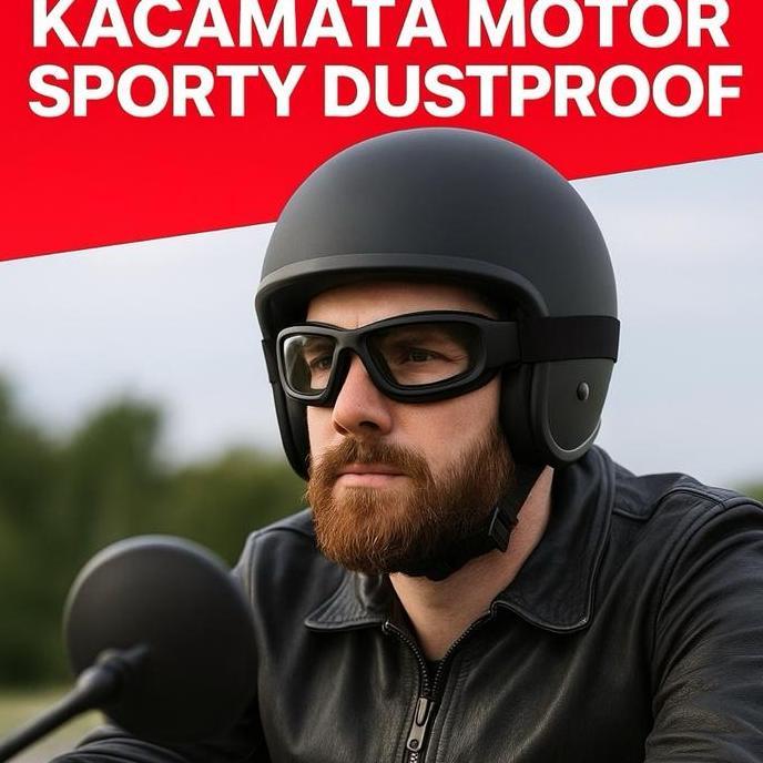 BEST SELLER KACAMATA MOTOR SPORTY DUSTPROOF UV400 TAHAN ANGIN ANTI DEBU TOURING PRIA WANITA GAYA KER