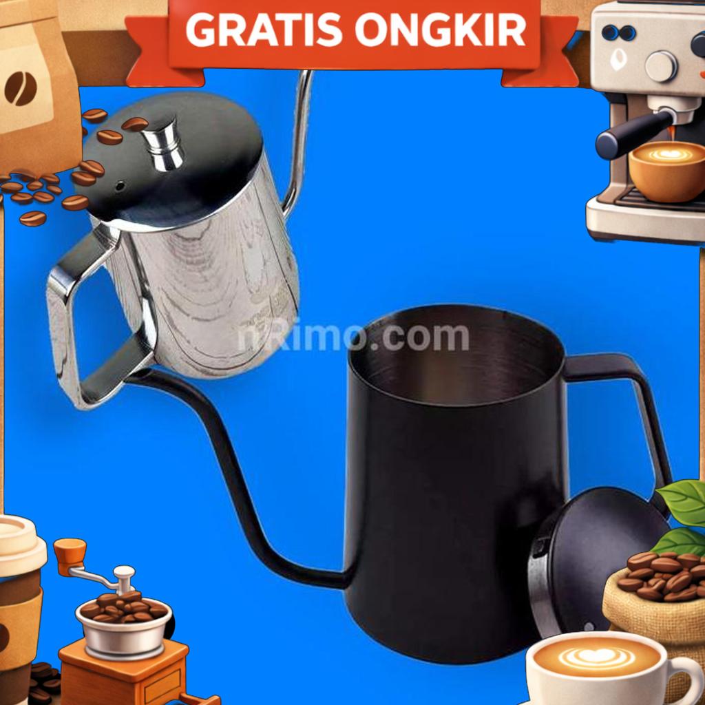Teko Kopi Leher Angsa Stainless Steel Gooseneck Kettle Coffee Ketel