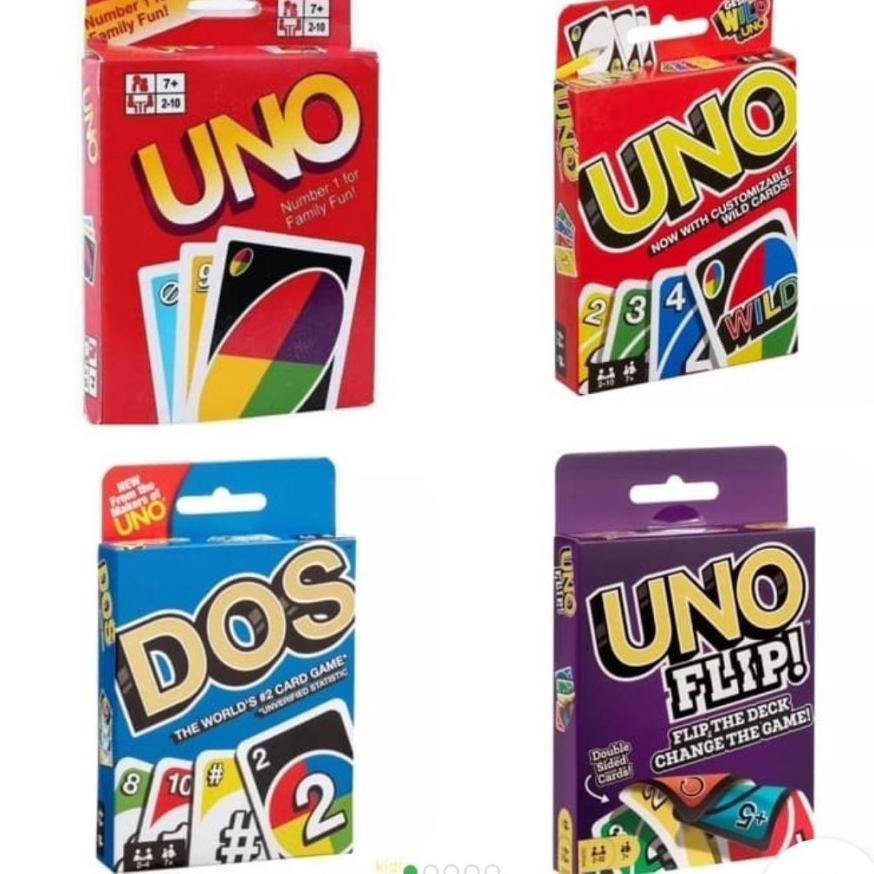 Paket Kartu Uno Reguler, Wild, Flip dan Dos all in one dapet semua kartu bundling