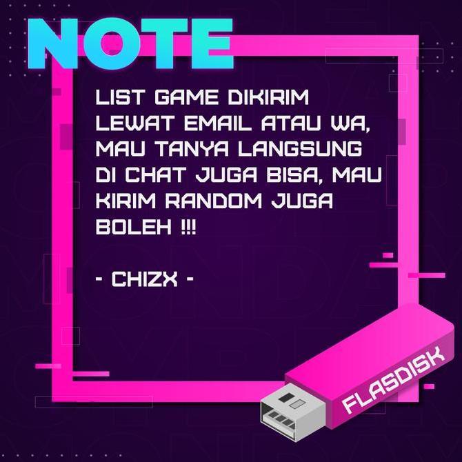 Flashdisk isi Game PC dan Laptop Full Game