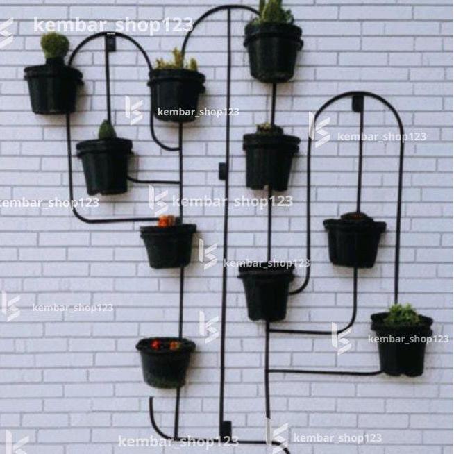 rak pot kaktus tempel dinding / rak kaktus dinding / rak bunga kaktus