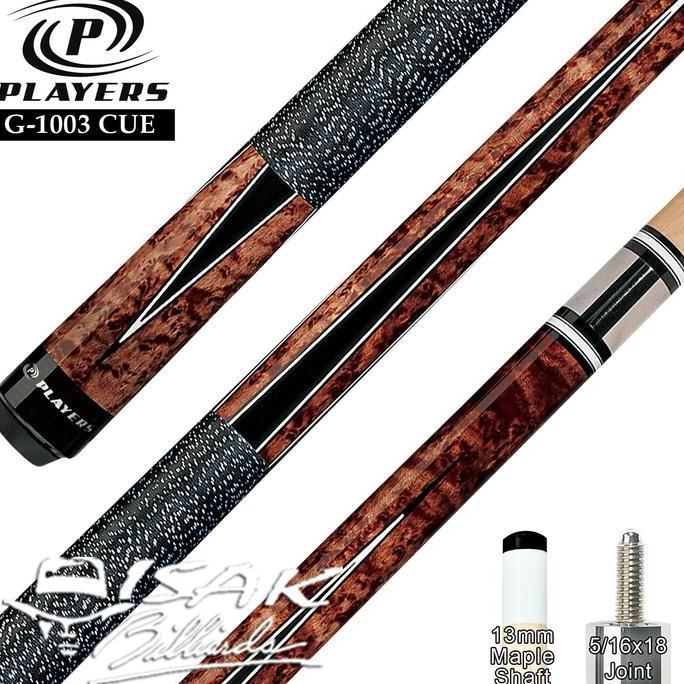 Players G-1003 Pool Cue - Maple Billiard Stick Stik Biliar Player Play