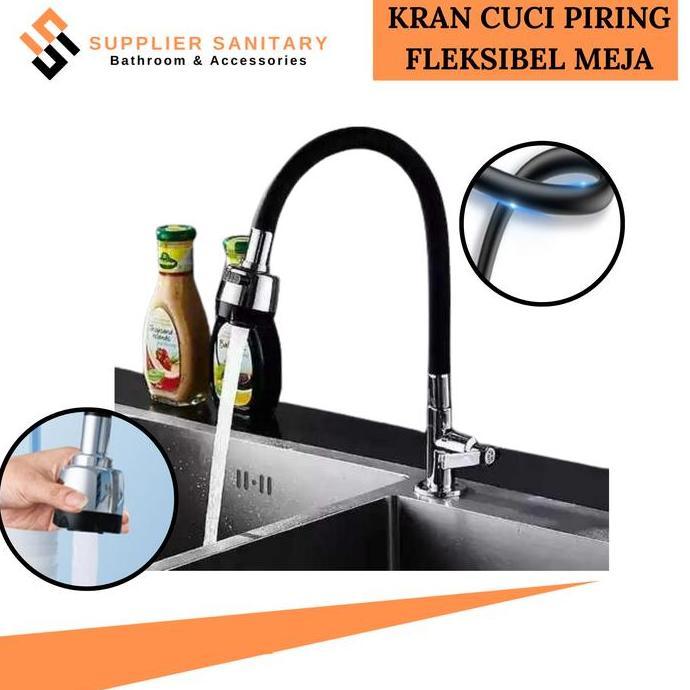Airpro- Kran Cuci Piring Flexibel/Kran Wastafel Meja/Kran Tancap Minimalis Pvc