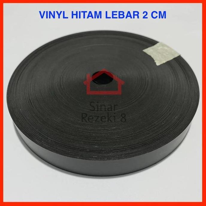 Dnabig- 20 Mm Edging Hitam / Vinil Vynil Dof Dop Pvc Edging Taco Plimir Roll Anyaman Pagar Pager