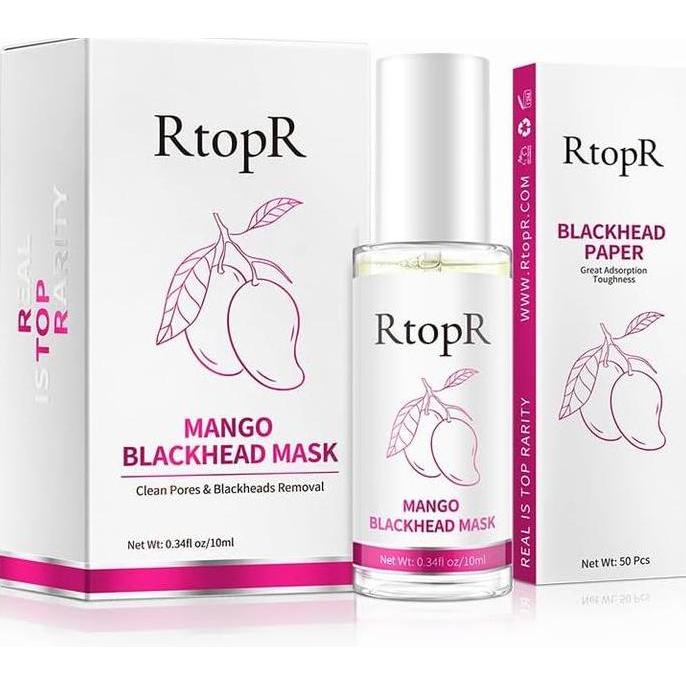 RtopR Blackhead Mask & Paper Pengangkat Komedo Hidung | Pembersih Pori | Remover Komedo