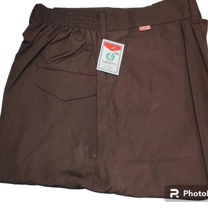 Boyinboy- Celana Panjang Sekolah Jumbo Pinggang Karet Dan Celana Kargo Merk Andres Sd,Smp,Sma Bahan 
