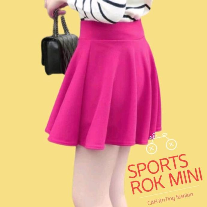 (BEST SELLER) PROMO ROK MINI SPORT POLOS TERBARU ROK SEKSI ROK DINES Wanita Nyaman regular rok ktg b