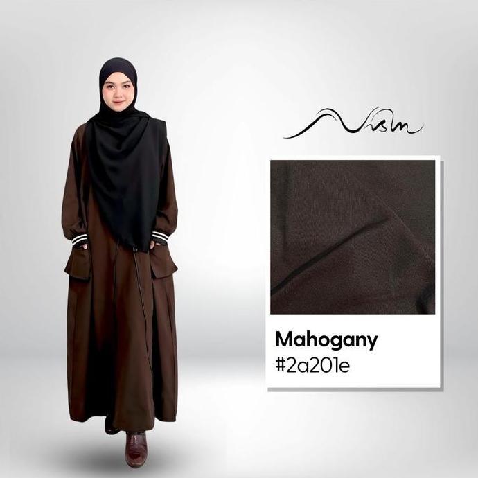 Murah New Ribstree Abaya By Nisin Hijab Official - Desain Original Gamis Wanita Elegan