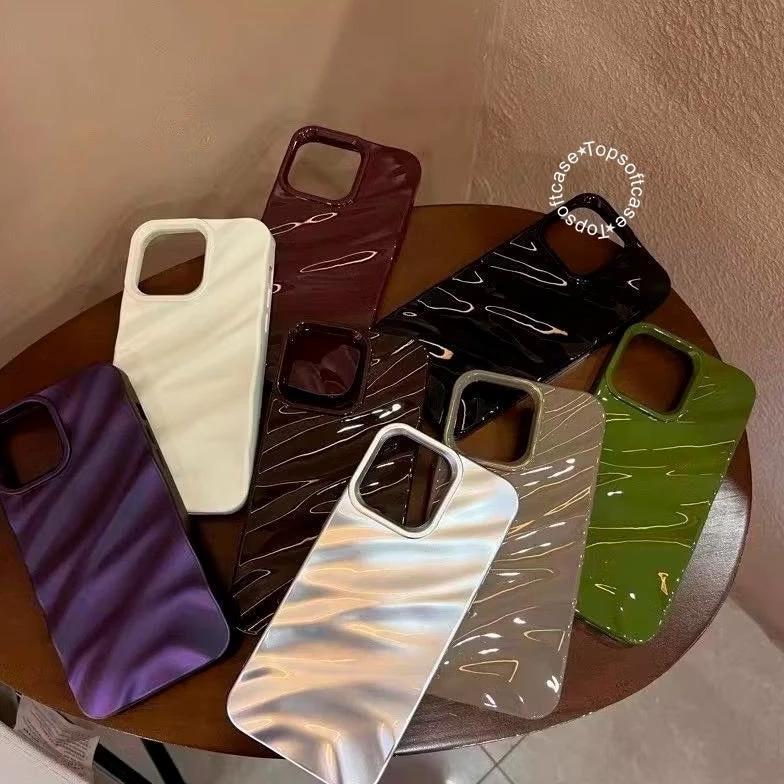 TERMURAH MN216 Dazzle Silicone Wave Glossy Case Shockproof - Casing Hp Gelombang Compatible For Ipho