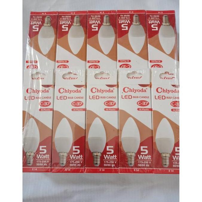 Lighzx- Lampu Candle Led Chiyoda E14 Lampu Jantung Led Chiyoda 5W 5Watt Putih