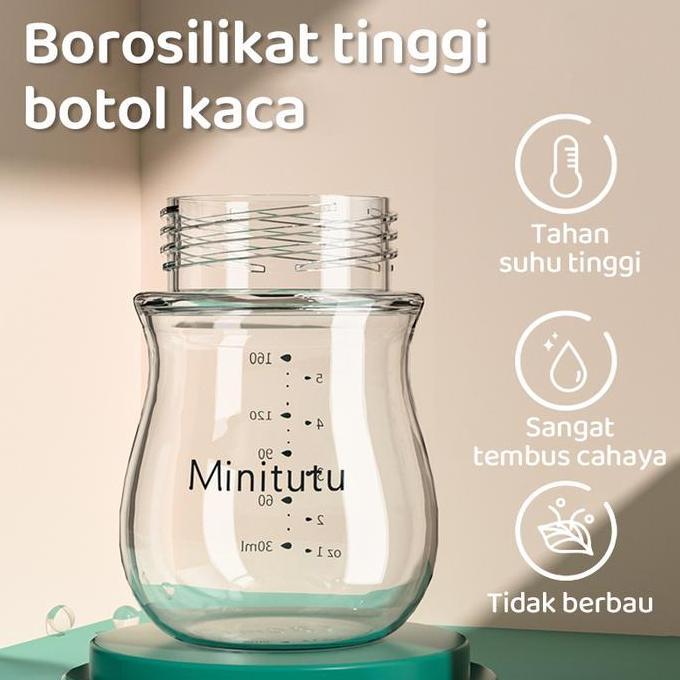 Raafaa_Days - Mintutu Botol Susu Bayi Baru Lahir Bahan Kaca/Ppsu Mulut Lebar Cocok Untuk Bayi Baru L